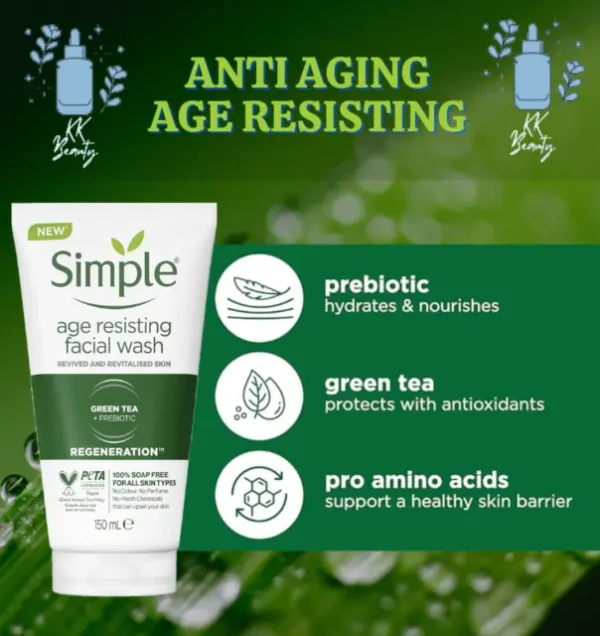 Simple Regeneration Hydrating Age Resisting Face Wash with