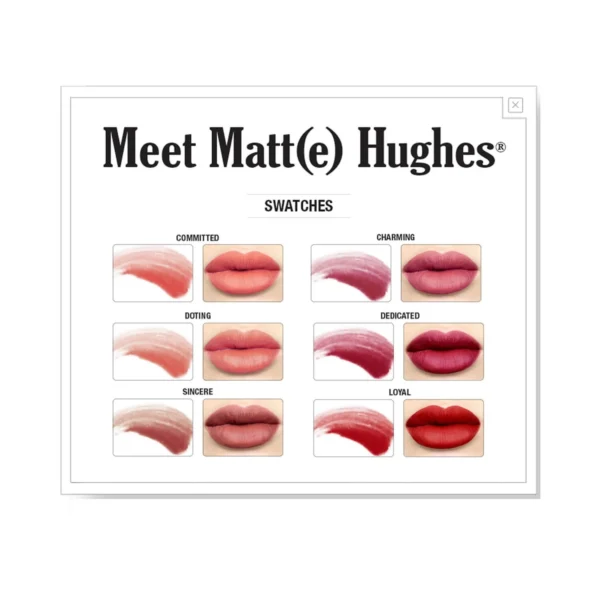 theBalm Meet Matte Hughes Set of 6 Mini Long Lasting Liquid Lipsticks Swatches 1500x1500 2000x 4146d1e3 bbff 4614 bdbb b8a1ef11d301