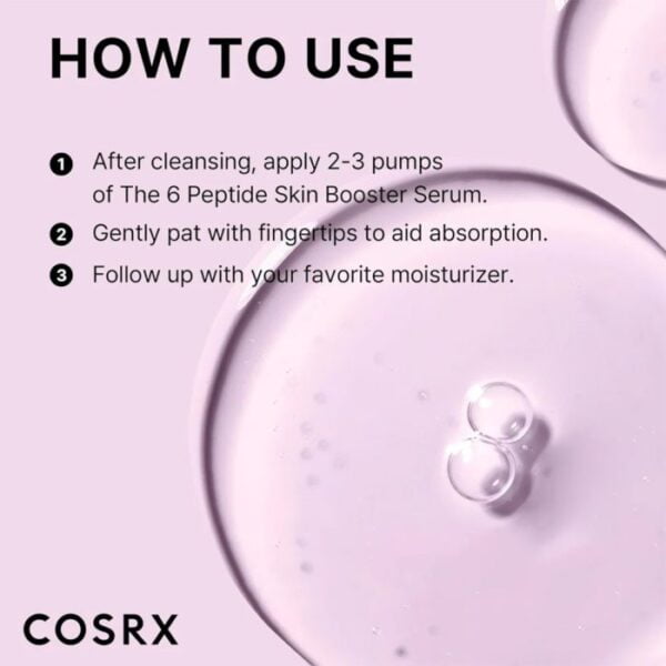 بوستر سرم تقویت کننده پپتاید کوزارکس Cosrx the 6 peptide skin booster serum