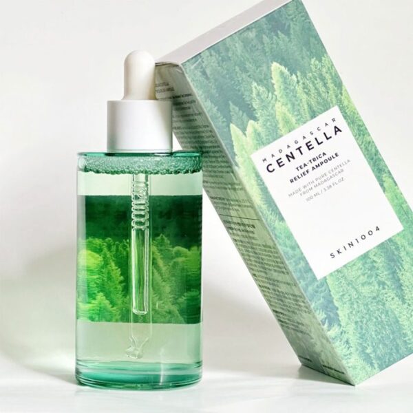 آمپول سنتلا ماداگاسکار تسکین دهنده چای تریکا اسکین 1004 Skin1004 Madagascar Centella Tea Trica Relief Ampoule 2 700x700 1