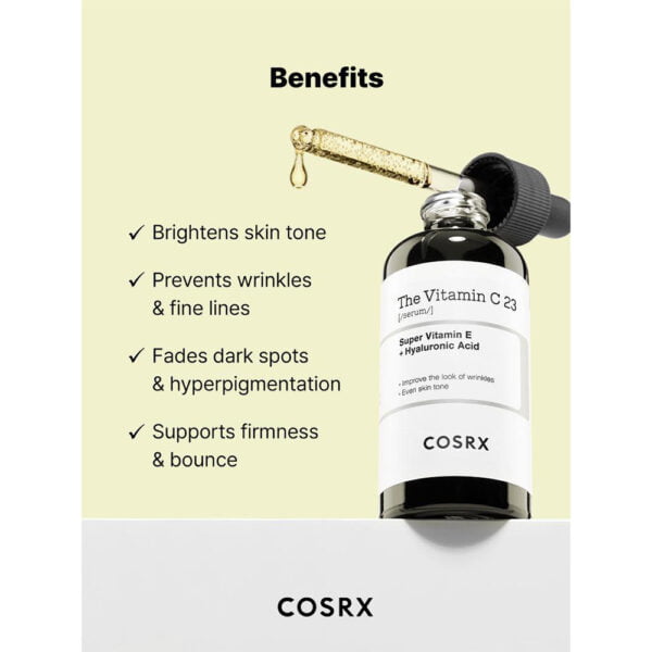 سرم ویتامین سی 23 درصد کوزارکس ضد لک و روشن کننده قوی پوست Cosrx The Vitamin C 23 Serum 20g 3