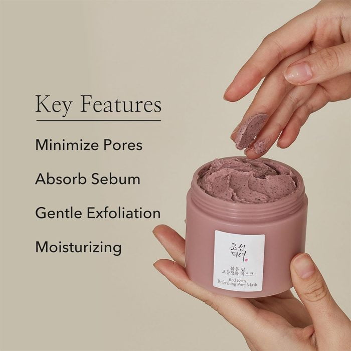 ماسک لوبیای قرمز بیوتی اف جوسان ضد لک و کنترل منافذ پوست Beauty Of Joseon Red Bean Refreshing Pore Mask 140ml 4 700x700 1 1