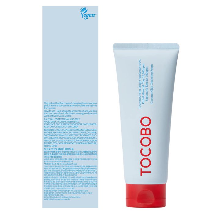 فوم پاک کننده توکوبو خاک رس نارگیل Tocobo Coconut Clay Cleansing Foam 150ml