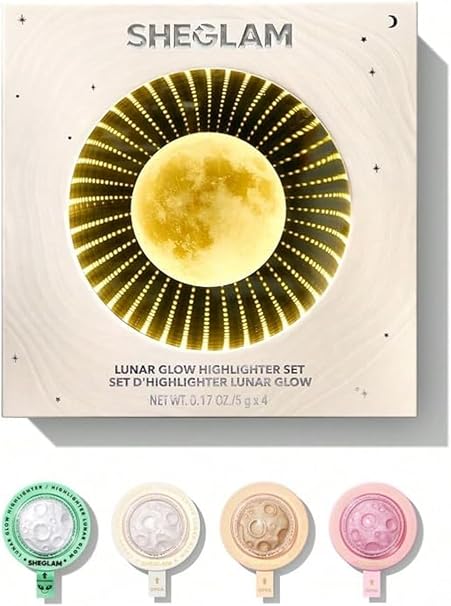 ست هایلایتر فضایی شیگلم SHE GLAM Lunar Glow Highlighter Set