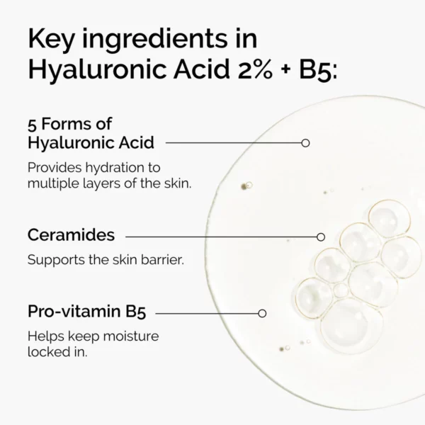 ord hyaluronic acid 2pct b5 hydrating serum ingredients graphic