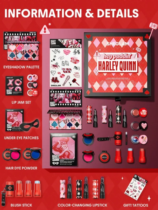 Harley Quinn X SHEGLAM Collection Set 2