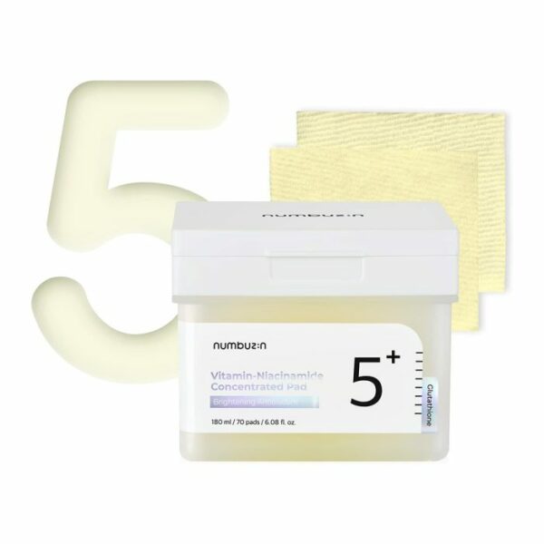 پد تونر نیاسینامید شماره 5 نامبوزین Numbuzin No.5 Vitamin Niacinamide Concentrated Pad 700x700 1