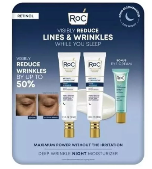 پک ضد چروک عمیق شب RoC دورچشم به علاوه 2 عدد رتینول
