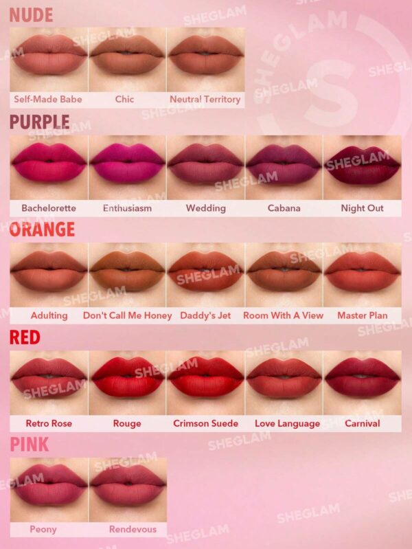 رژلب مات شیگلم مدل Sheglam Matte Allure Lipstick - Image 2