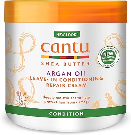 کرم ترمیم کننده و حالت دهنده کانتو حاوی روغن آرگان بدون نیاز به آبکشی Cantu (453 گرم)