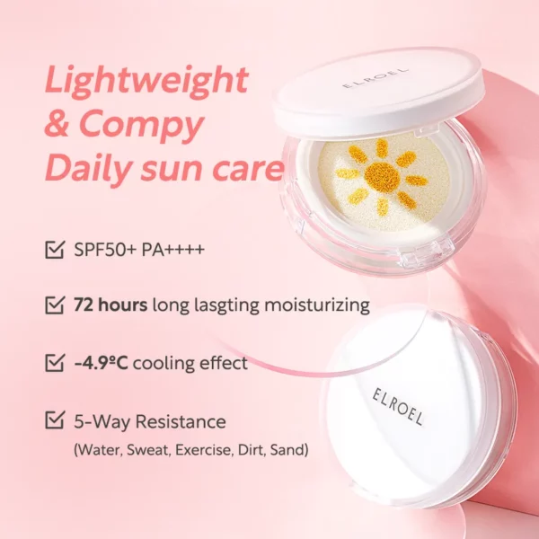 کوشن ضد آفتاب پانگ پانگ پلاس ال رو ال ELROEL - Pang Pang Sun Cushion Plus - Image 6