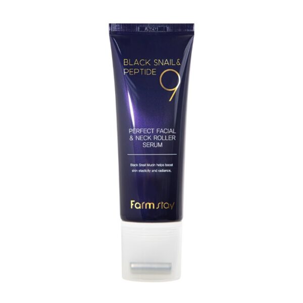 سرم رولی لیفت گردن و صورت فارم استی Farmstay Black Snail & Peptide 9 Perfect