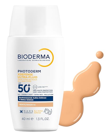 ضد آفتاب رنگی بایودرما مدل اولترا فلوئید Photoderm X-Defense SPF50 رنگ Shade 02