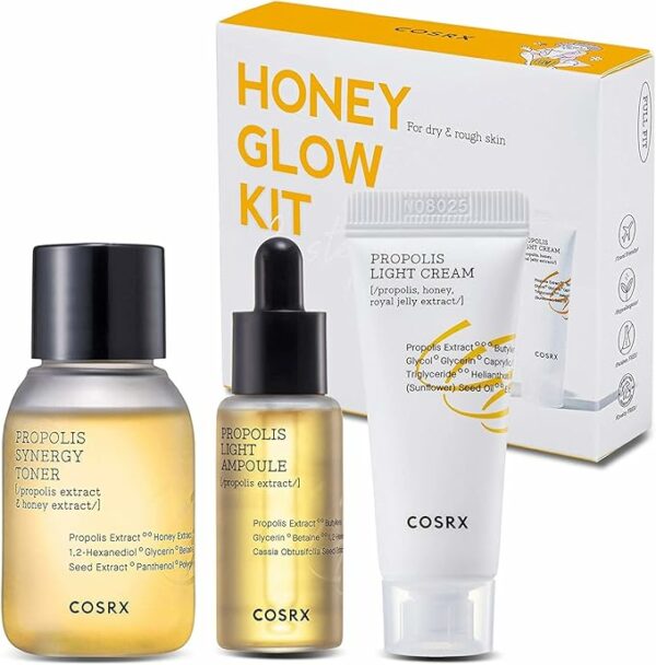 کیت 3 مرحله ای پروپولیس کوزارکس آبرسان، ترمیم کننده و ضدجوش COSRX Honey Glow Kit (((تاریخ انقضا:20260615)))