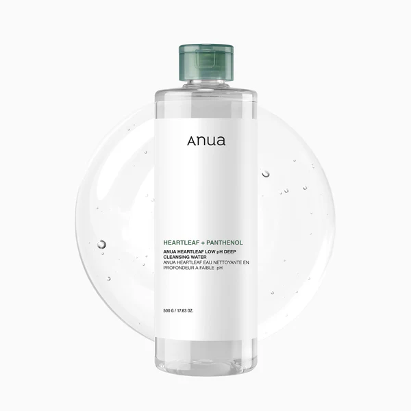 میسلار واتر آنوا 500 میل Anua Heartleaf ؛ پاک‌کننده عمیق و تسکین‌دهنده با pH متعادل