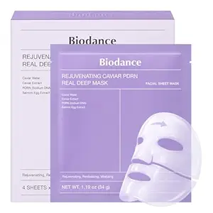 ماسک سفتکننده و جوانساز خاویار بایودنس Biodance Rejuvenating Caviar PDRN Real Deep Mask