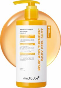 پیلینگ شات بدن کوجیک اسید و زردچوبه مدی کیوب 280 میل KOJIC ACID TURMERIC BODY PEEL SHOT