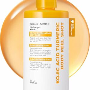 پیلینگ شات بدن کوجیک اسید و زردچوبه مدی کیوب 280 میل KOJIC ACID TURMERIC BODY PEEL SHOT
