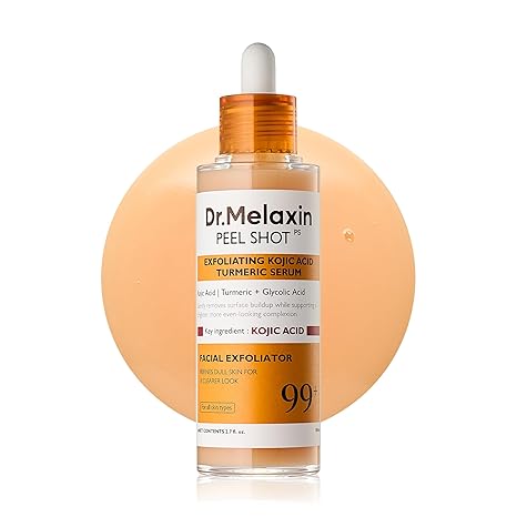 سرم پیلینگ شات و ضد لک دکتر ملاکسین 80میل Kojic Acid Turmeric Peel Shot (حاوی کوجیک اسید و زردچوبه)