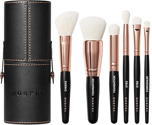 ست براش مسافرتی 6 تکه مورفی مدل Morphe Rose Away 6-Piece Travel Brush Set