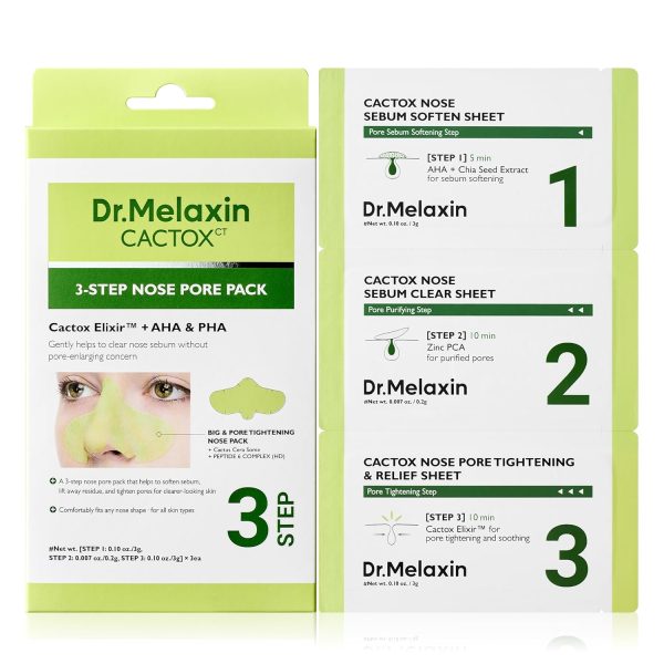ماسک بینی 3 مرحله‌ ای کاکتوس دکتر ملاکسین CACTOX 3-STEP NOSE MASK PACK
