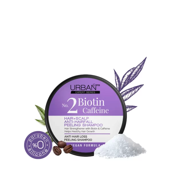 اسکراب کف سر بیوتین و کافئین اوربان Urban Care Biotin & Caffeine 200gr
