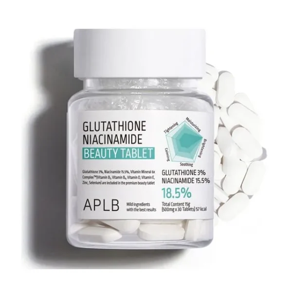 مکمل گلوتاتیون و نیاسینامید روشن کننده و ضد لک پوست ای پی ال بی 30 عددی Glutathione Niacinamide Beauty