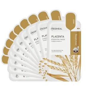 ماسک جوانساز و ترمیم‌ کننده پلاسنتا مدی هیل Mediheal Placenta Essential Sheet Mask [بسته 10تایی/تک ورقه ای]