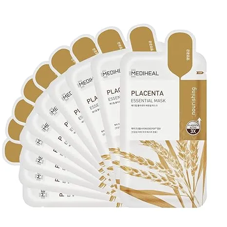 ماسک جوانساز و ترمیم‌ کننده پلاسنتا مدی هیل Mediheal Placenta Essential Sheet Mask [بسته 10تایی/تک ورقه ای]