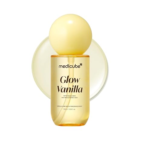 بادی میست و عطر مو مدی کیوب مدل Glow Vanilla حجم 100 میل