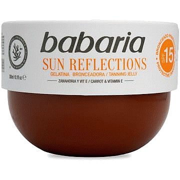 ژل برنزه‌ کننده هویج و ویتامین E باباریا Sun Reflections Carrot and Vitamin E SPF15 Tanning Jelly 300ml