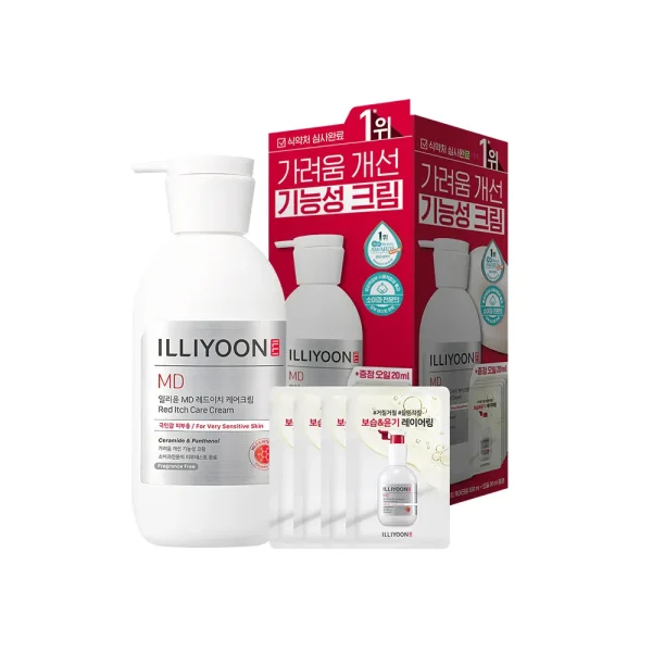 ست کرم و ساشه روغن ضد خارش ایلیون ILLIYOON MD Red Itch Care [2محصول]