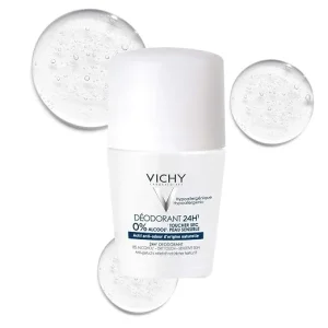 رول ضد تعریق پوست حساس بدون آلومینیوم ویشی Vichy 24-Hour Dry-Touch Roll-On Aluminum Free
