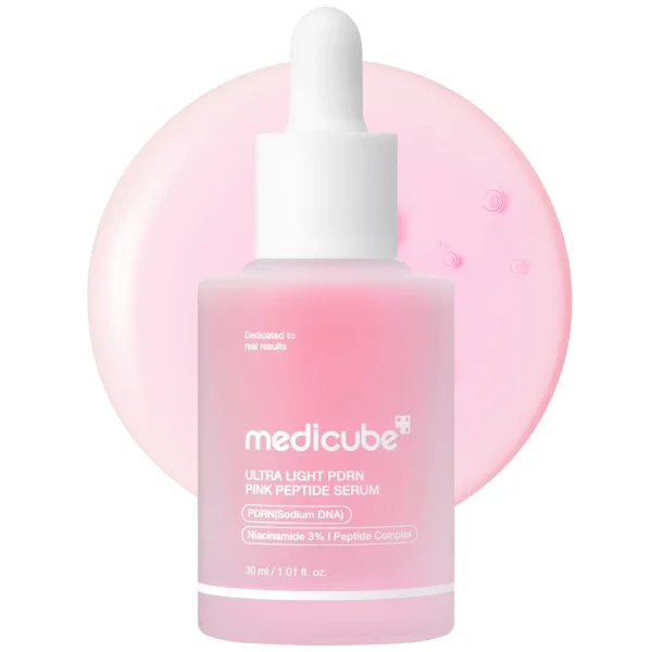 سرم صورتی PDRN پپتاید اولترا لایت مدی کیوب Ultra Light PDRN Pink Peptide Serum