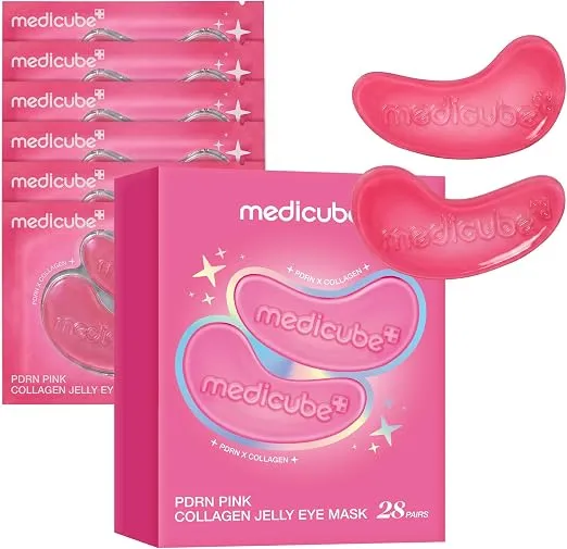 پچ زیر چشم PDRN و کلاژن مدی‌ کیوب Medicube Jelly Eye Mask PDRN Colageno Rosa
