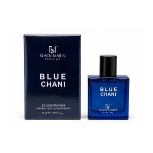 ادکلن شرکتی جیبی مردانه بلک مارین مدل BLUE CHANI رایحه بلو شنل حجم 25 میلی‌لیتر