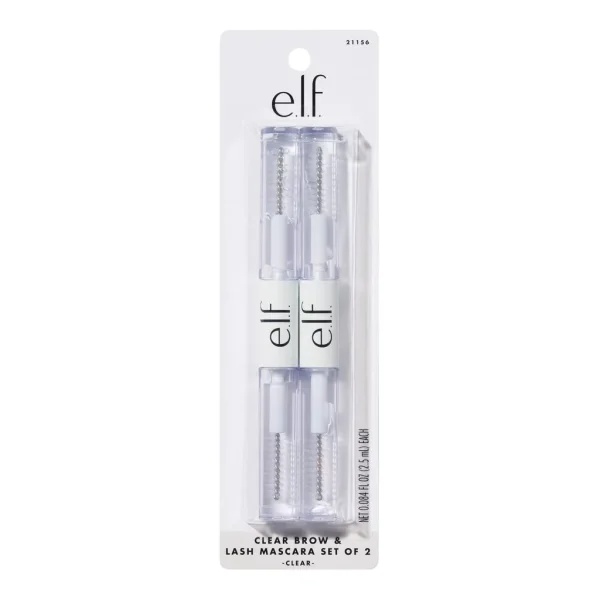 ژل ابرو و ریمل بیرنگ دوطرفه الف مدل Clear Brow & Lash Mascara – پک 2 عددی e.l.f.