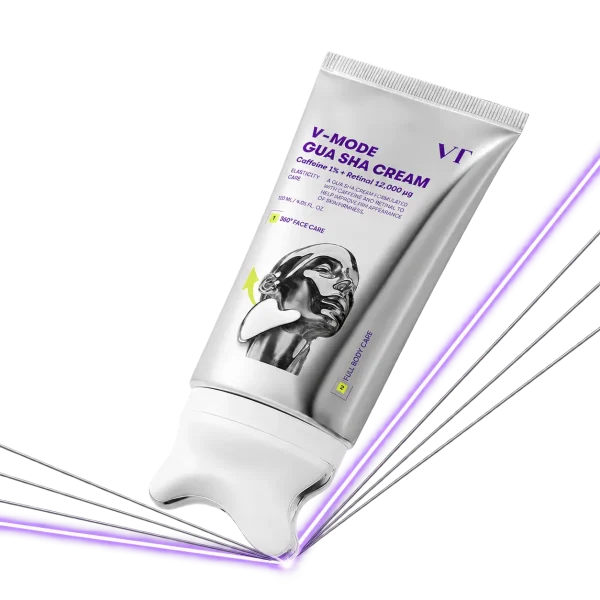 کرم گواشا لیفتینگ و جوانساز صورت و گردن وی تی حاوی کافئین و رتینال VT V-Mode Gua Sha Cream 120ml