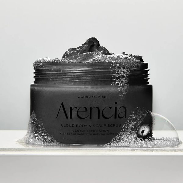اسکراب بدن و پوست سر ارنسیا مدل کلود بلک تی و یوزو (Arencia Fresh Cloud Body & Scalp Scrub - Black Tea & Yuzu) 260 گرم